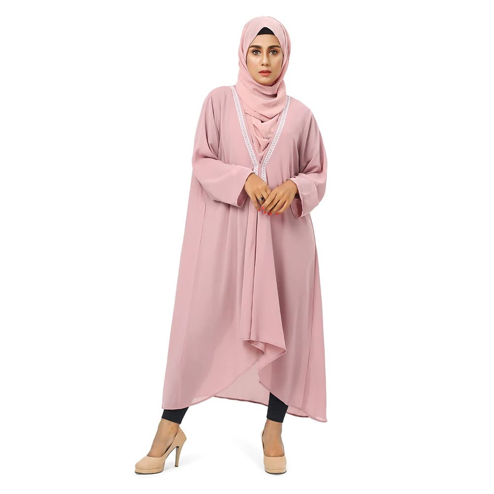 Georgette Double Shrug For Women - Light Mauve